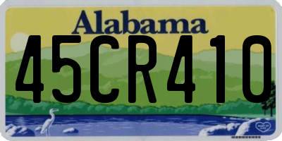 AL license plate 45CR410