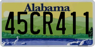 AL license plate 45CR411