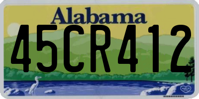 AL license plate 45CR412