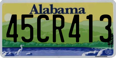 AL license plate 45CR413