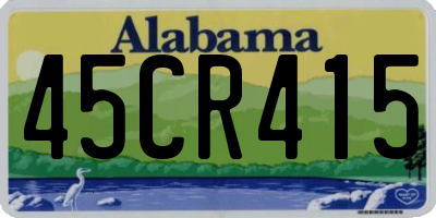 AL license plate 45CR415