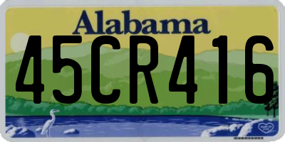 AL license plate 45CR416