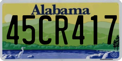 AL license plate 45CR417