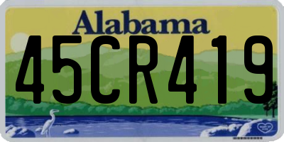 AL license plate 45CR419