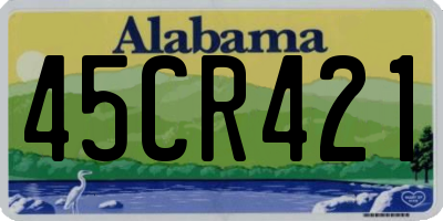 AL license plate 45CR421