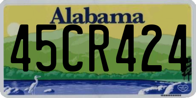 AL license plate 45CR424