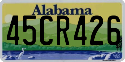 AL license plate 45CR426