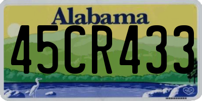 AL license plate 45CR433