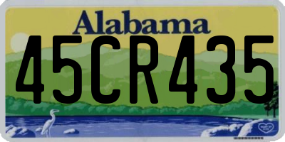 AL license plate 45CR435