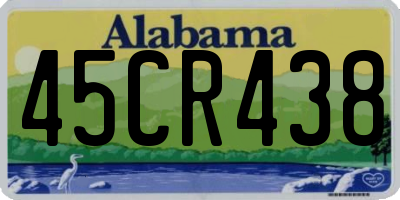 AL license plate 45CR438