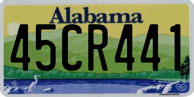 AL license plate 45CR441