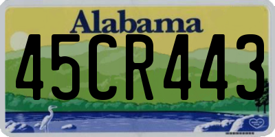 AL license plate 45CR443