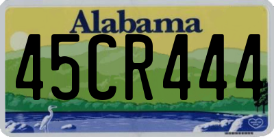 AL license plate 45CR444