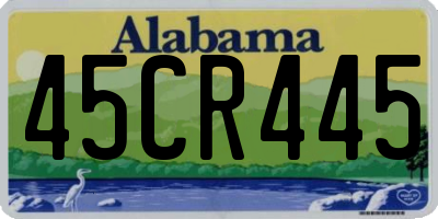 AL license plate 45CR445