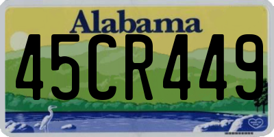 AL license plate 45CR449