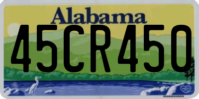 AL license plate 45CR450