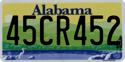 AL license plate 45CR452