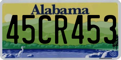 AL license plate 45CR453