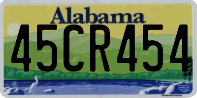 AL license plate 45CR454