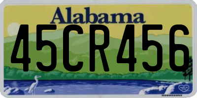 AL license plate 45CR456