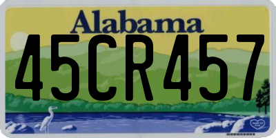 AL license plate 45CR457