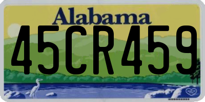 AL license plate 45CR459