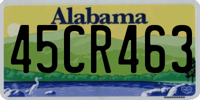 AL license plate 45CR463