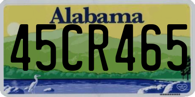 AL license plate 45CR465