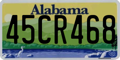 AL license plate 45CR468