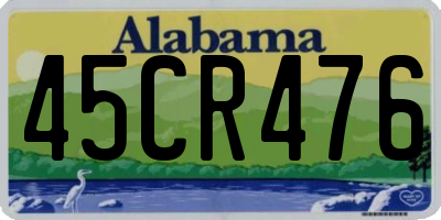 AL license plate 45CR476