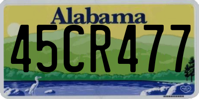 AL license plate 45CR477