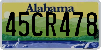 AL license plate 45CR478