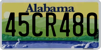 AL license plate 45CR480
