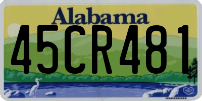 AL license plate 45CR481
