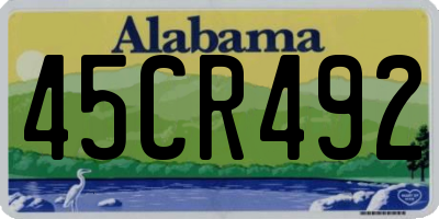 AL license plate 45CR492