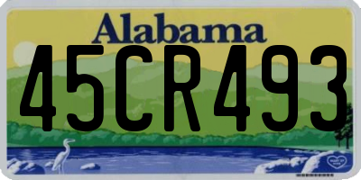 AL license plate 45CR493