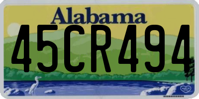 AL license plate 45CR494