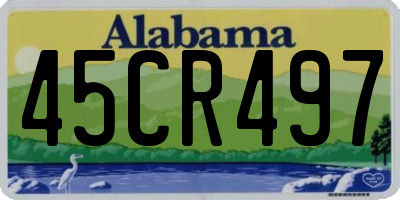 AL license plate 45CR497