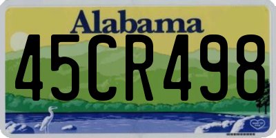 AL license plate 45CR498