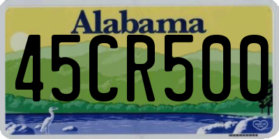 AL license plate 45CR500