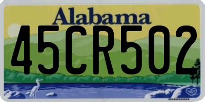 AL license plate 45CR502
