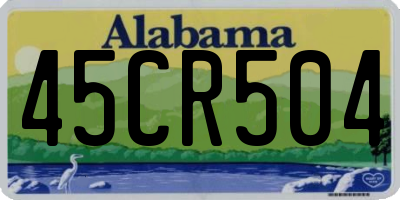 AL license plate 45CR504