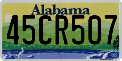 AL license plate 45CR507