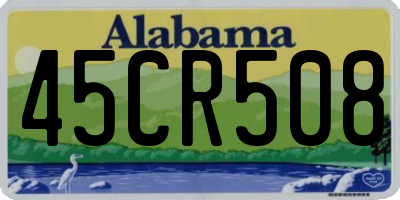 AL license plate 45CR508