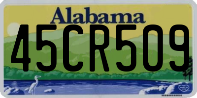 AL license plate 45CR509