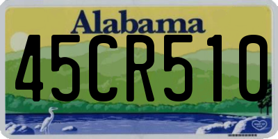 AL license plate 45CR510