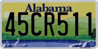 AL license plate 45CR511