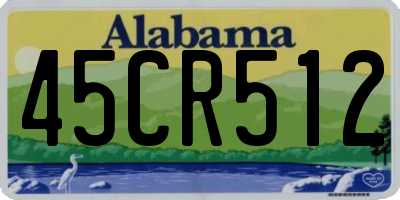 AL license plate 45CR512