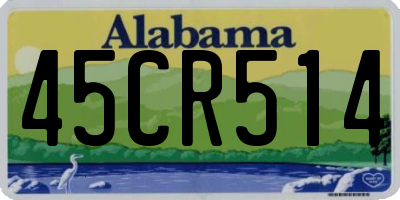 AL license plate 45CR514