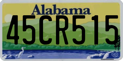 AL license plate 45CR515